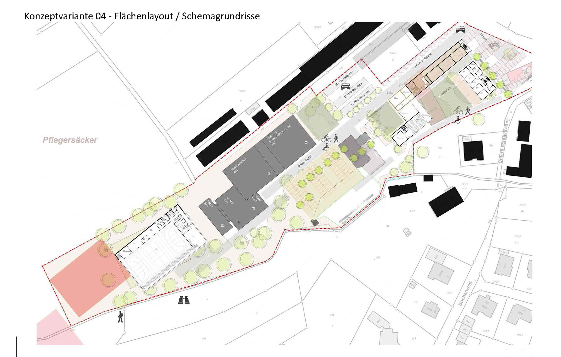 2016, Strukturelle Untersuchung und Masterplanung Schulzentrum mit Hallenbad, Loßburg